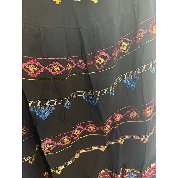Chico’s Elastic Waist Maxi Skirt Size 1 (M/8) Beaded Sequin Embroidered Boho NWT - Picture 3 of 11